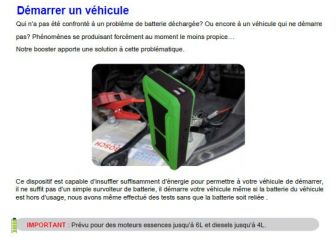 Mini booster 900 A de batterie